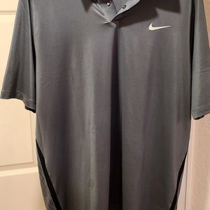 Mens Nike Gray Golf Polo - Tiger Woods Collection Size Large